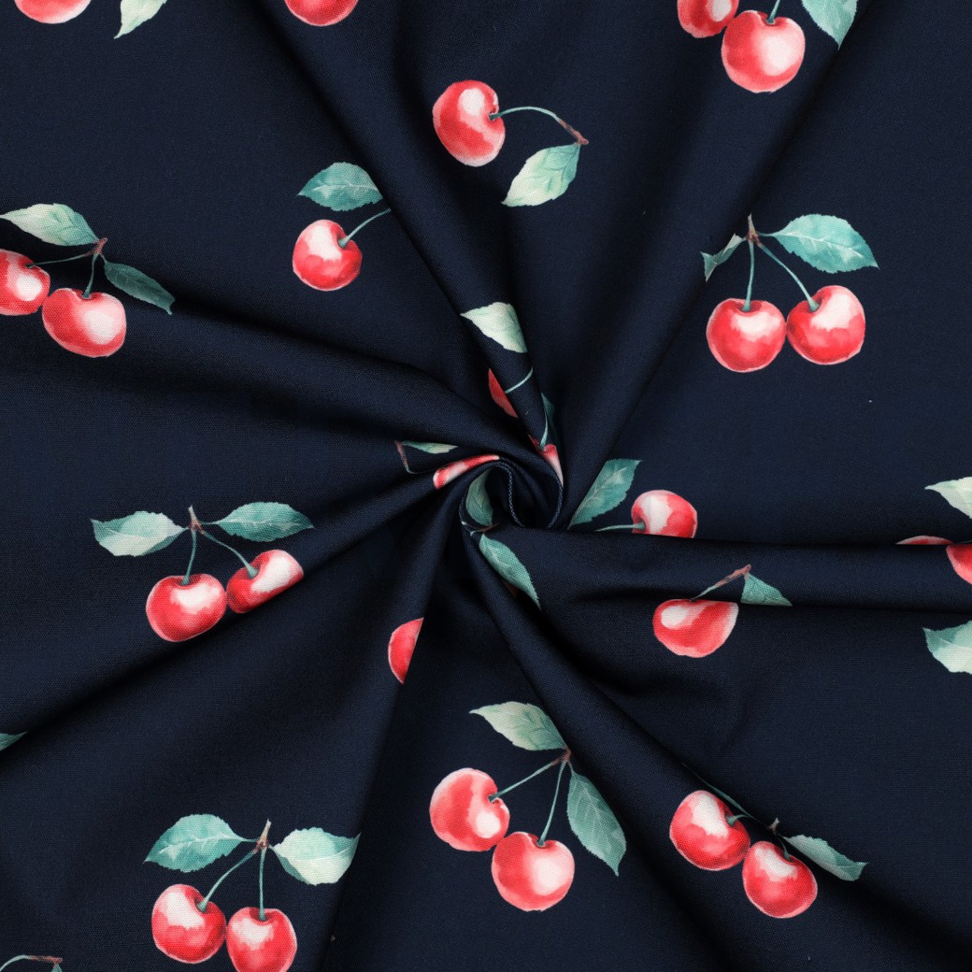 TABLECLOTH DIGITAL WATERPROOF CHERRIES NAVY (high resolution) #3