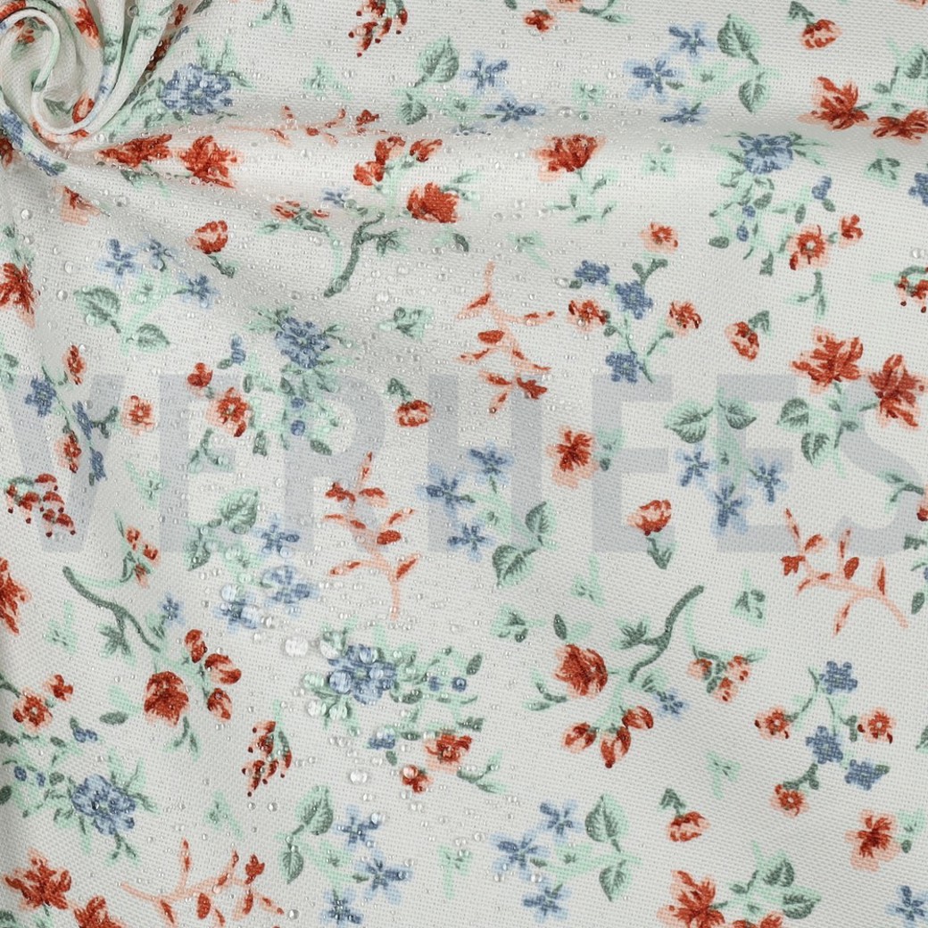 CANVAS WATERPROOF FLOWERS WHITE #3
