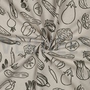 CANVAS LINEN LOOK VEGETABLES NATURAL (thumbnail) #3