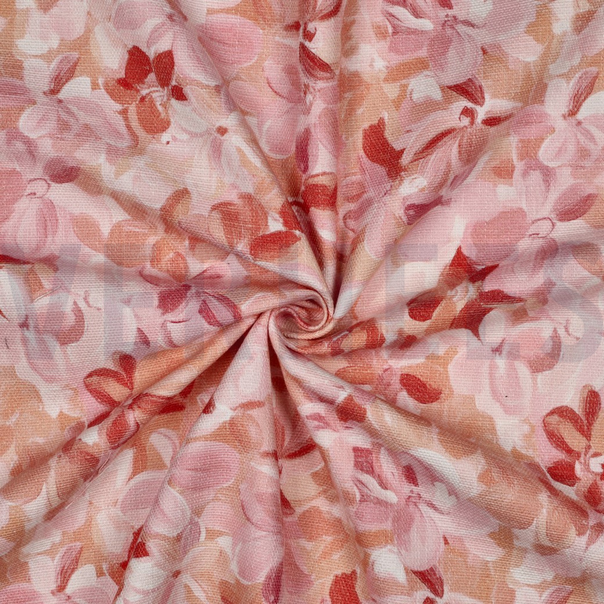 CANVAS SLUB DIGITAL FLOWERS PEACH (high resolution) #3
