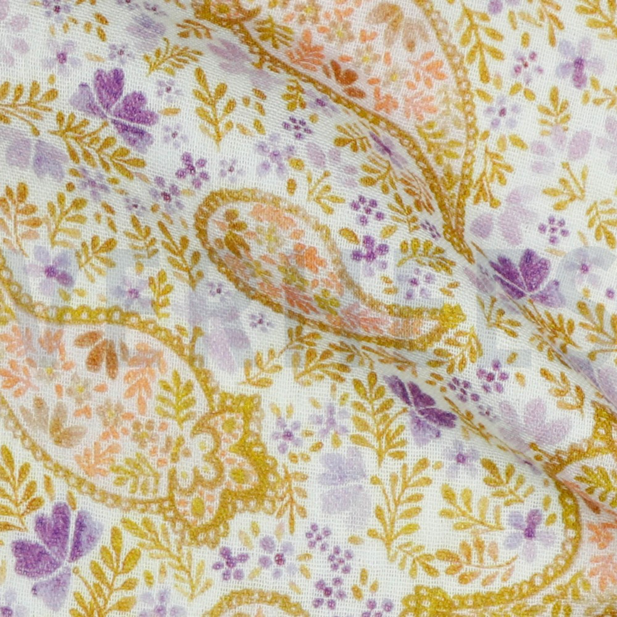 DOUBLE GAUZE DIGITAL PAISLEY WHITE/ LAVENDER (high resolution) #3