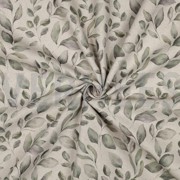CANVAS LINEN LOOK DIGITAL LEAVES NATURAL (thumbnail) #3