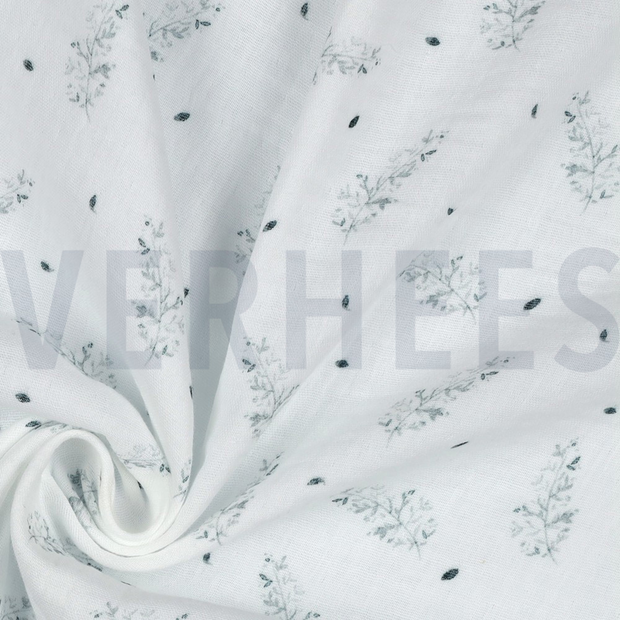 DOUBLE GAUZE GOTS DIGITAL FOREST WHITE (high resolution) #3
