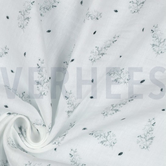 DOUBLE GAUZE GOTS DIGITAAL BOS WIT #7