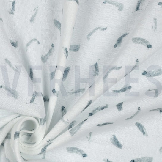 DOUBLE GAUZE GOTS DIGITAAL BOS WIT #7