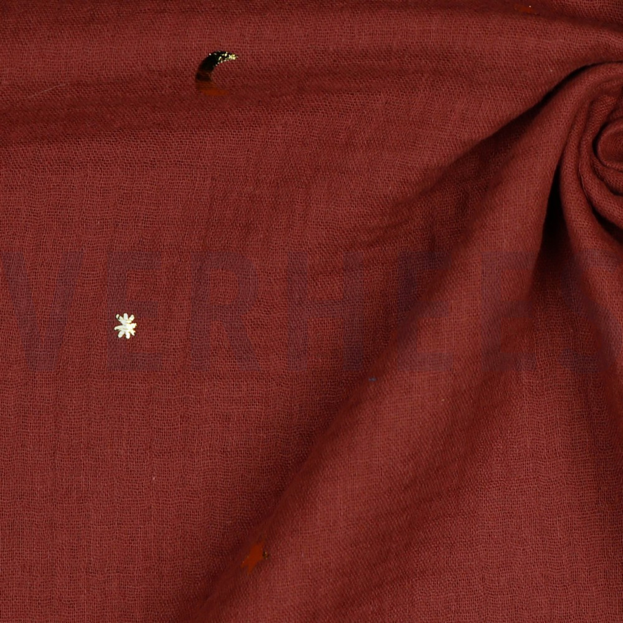 DOUBLE GAUZE FOIL MOON AND STARS BORDEAUX (high resolution) #3