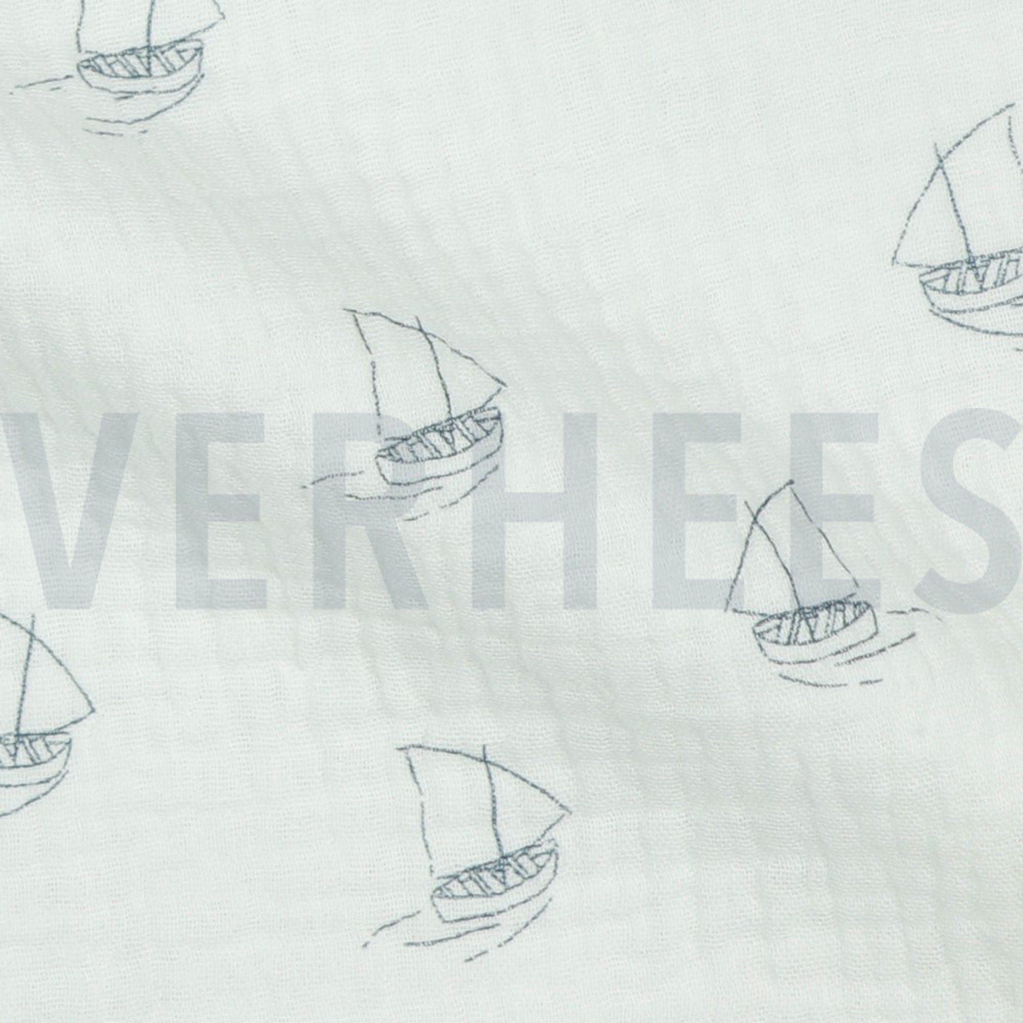 DOUBLE GAUZE BOATS WHITE (high resolution) #3