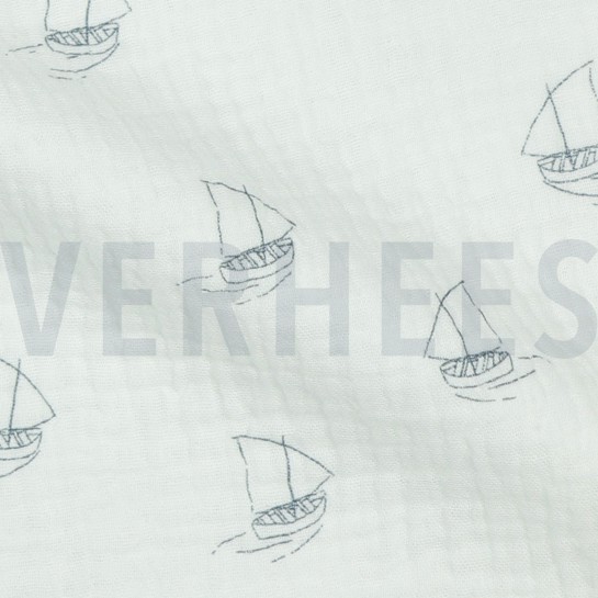 DOUBLE GAUZE BOTEN WIT #7