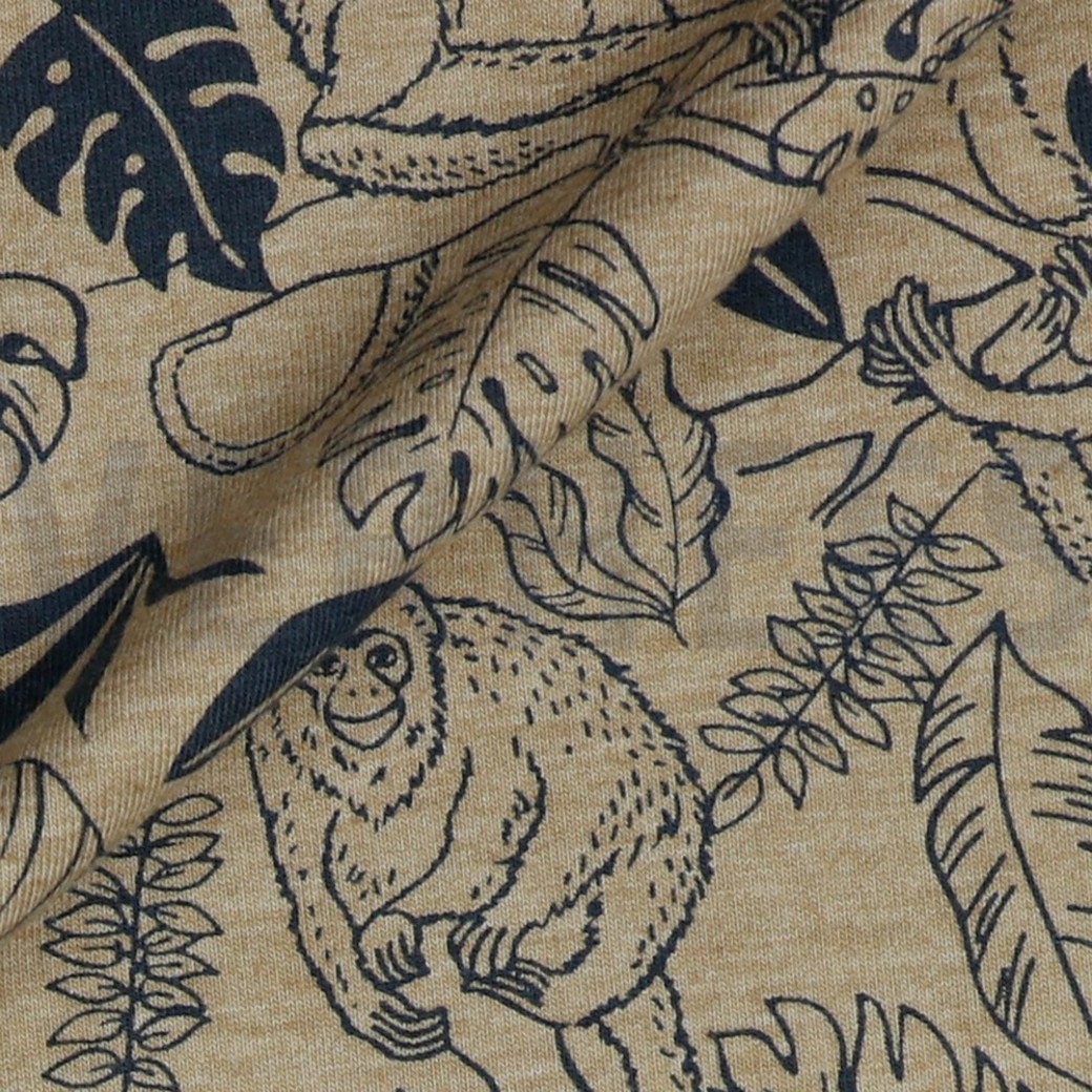 JERSEY MELANGE MONKEYS TAUPE MELANGE #3