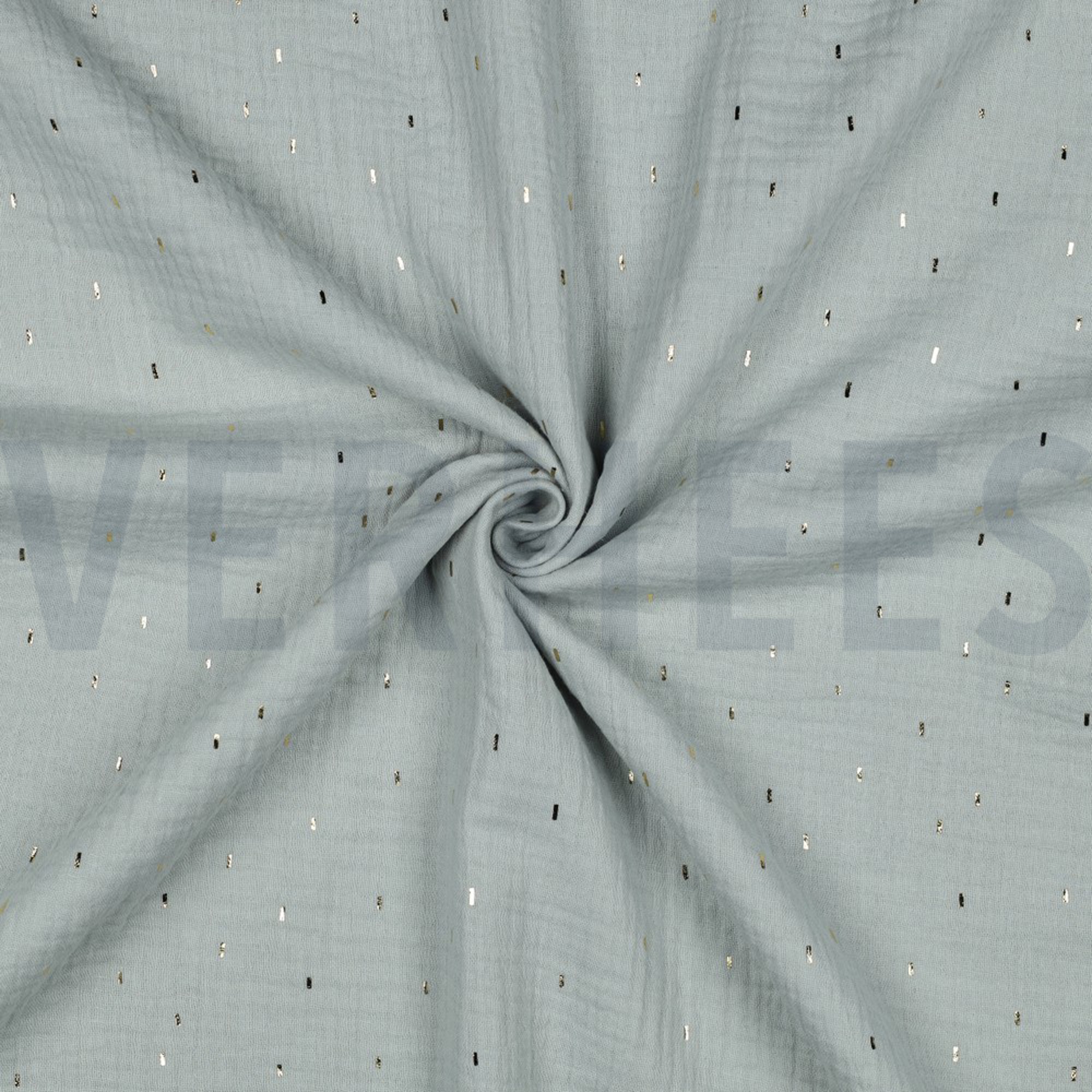 DOUBLE GAUZE FOIL STRIPES MINT/GOLD (high resolution) #3