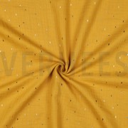 DOUBLE GAUZE FOIL STRIPES OCHRE/GOLD (thumbnail) #3