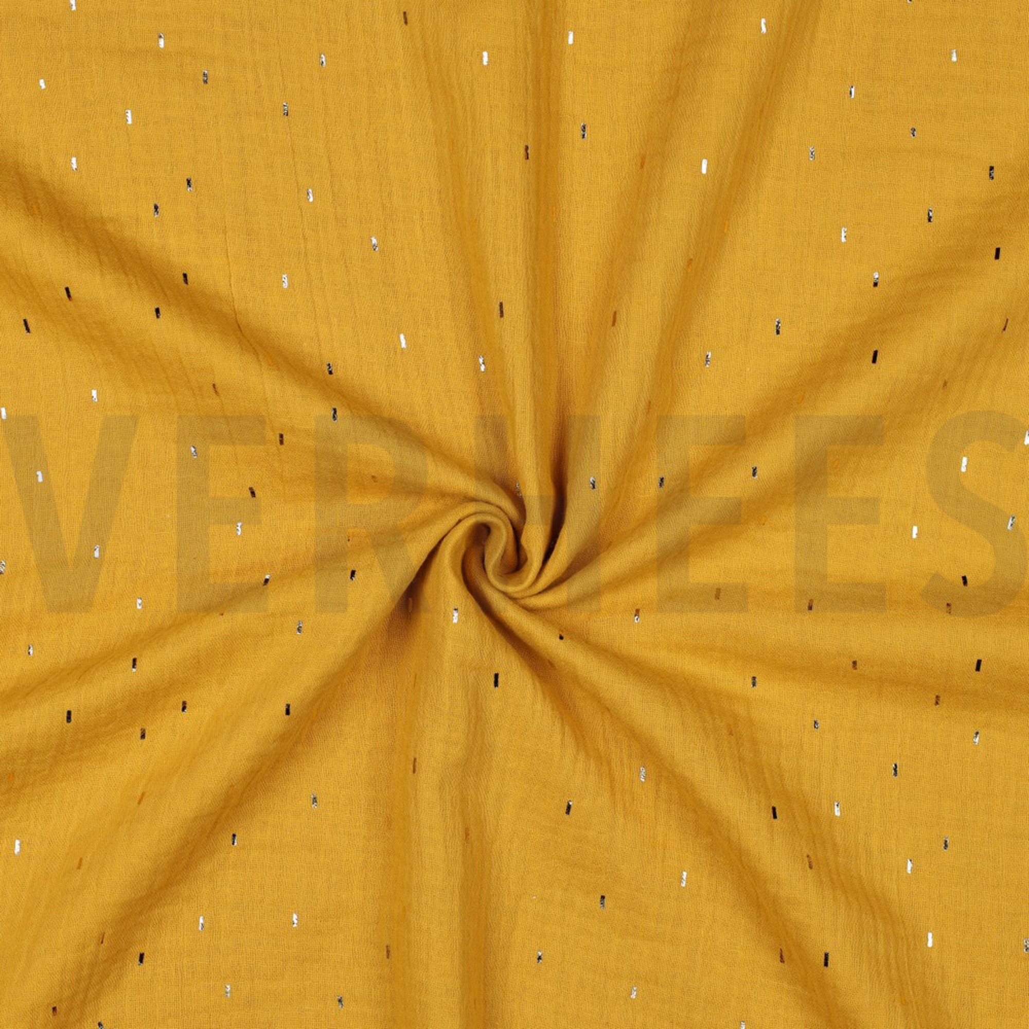 DOUBLE GAUZE FOIL STRIPES OCHRE/GOLD (high resolution) #3