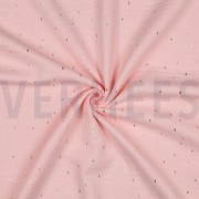DOUBLE GAUZE FOIL STRIPES LIGHT ROSE/GOLD (thumbnail) #3