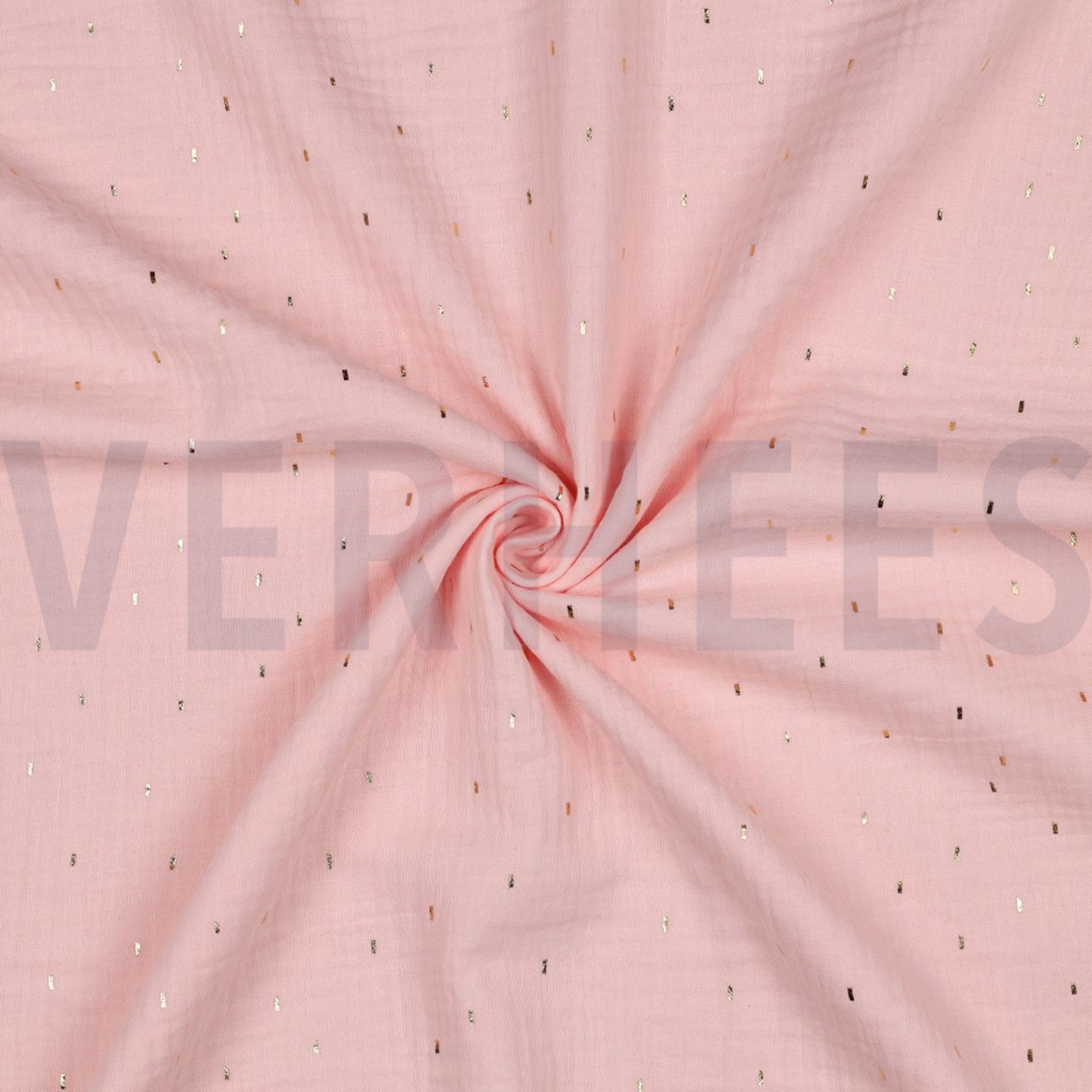 DOUBLE GAUZE FOIL STRIPES LIGHT ROSE/GOLD (high resolution) #3