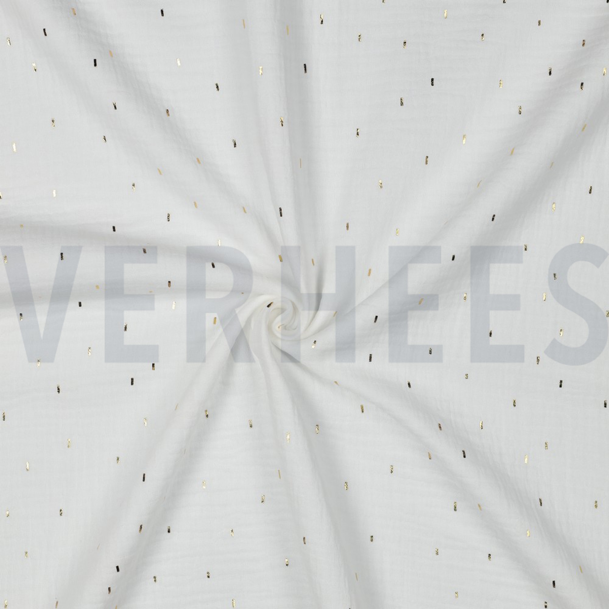 DOUBLE GAUZE FOIL STRIPES OFF WHITE/GOLD (high resolution) #3