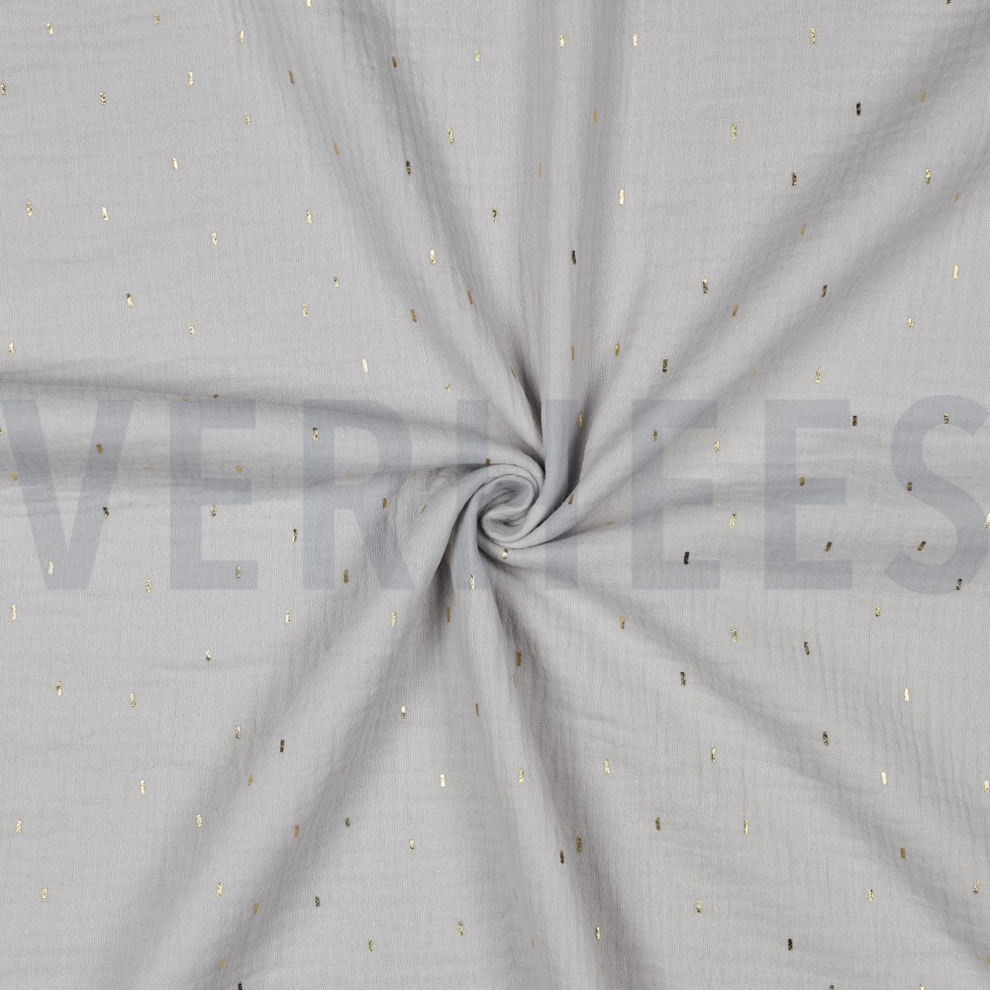 DOUBLE GAUZE FOIL STRIPES LIGHT GREY/GOLD (high resolution) #3