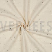 DOUBLE GAUZE FOIL STRIPES ECRU/GOLD (thumbnail) #3