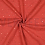 DOUBLE GAUZE FOIL STRIPES RUST/GOLD (thumbnail) #3