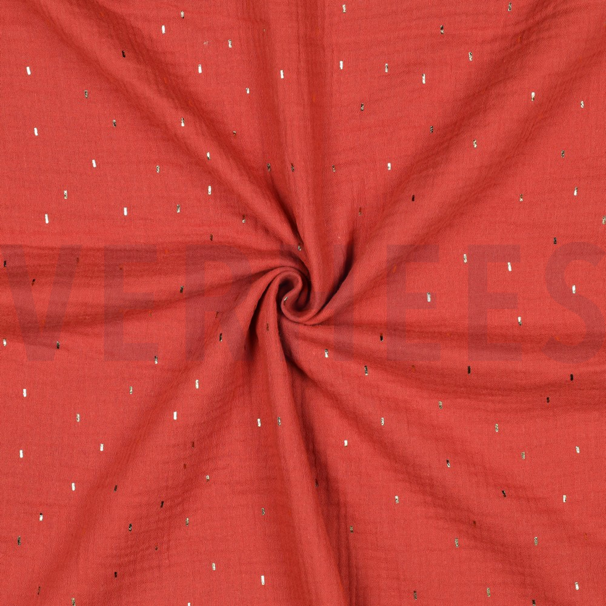 DOUBLE GAUZE FOIL STRIPES RUST/GOLD (high resolution) #3