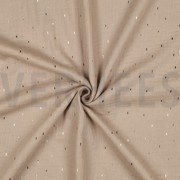 DOUBLE GAUZE FOIL STRIPES BEIGE/GOLD (thumbnail) #3