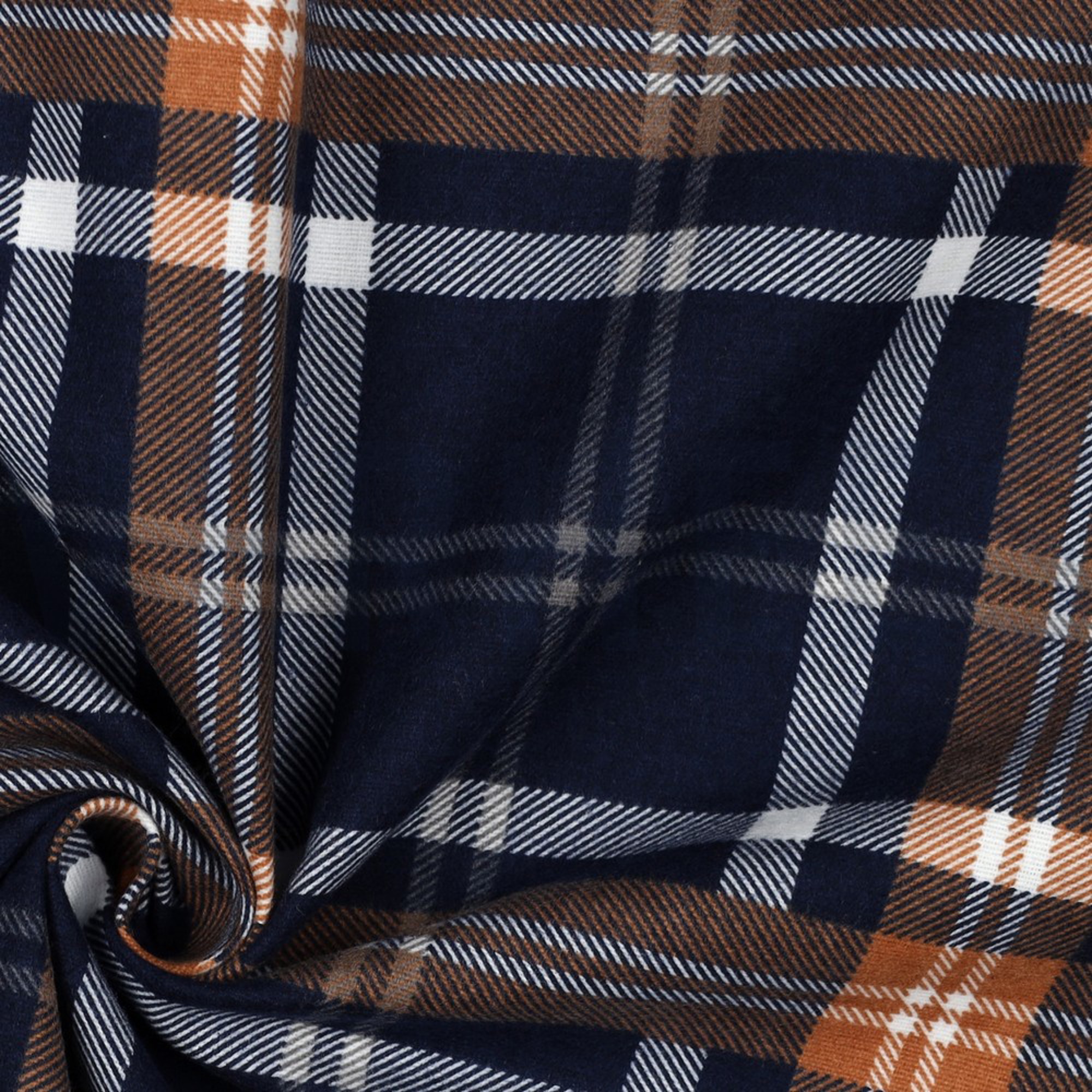 FLANNEL PLAID NAVY/RUST (high resolution) #3