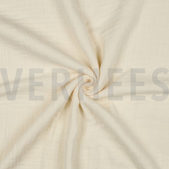 BAUMWOLLE MUSSELIN DREILAGIG GOTS ECRU #7