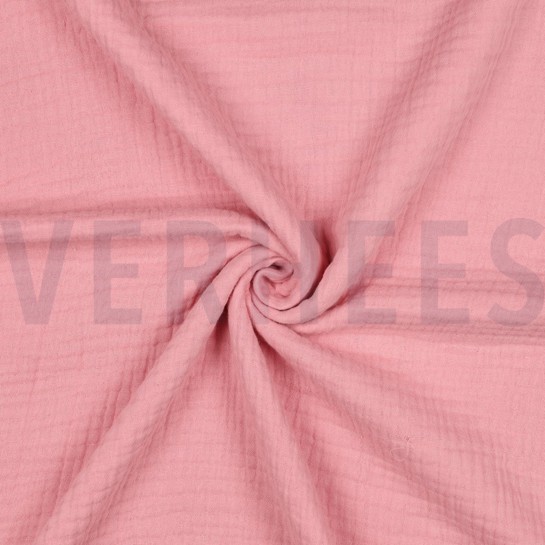 BAUMWOLLE MUSSELIN DREILAGIG GOTS ALTROSA #7