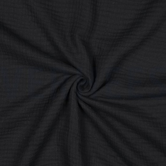 TRIPLE GAUZE GOTS BLACK #7