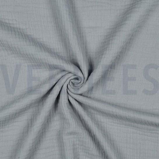 BAUMWOLLE MUSSELIN DREILAGIG GOTS HELLTÜRKIS #7