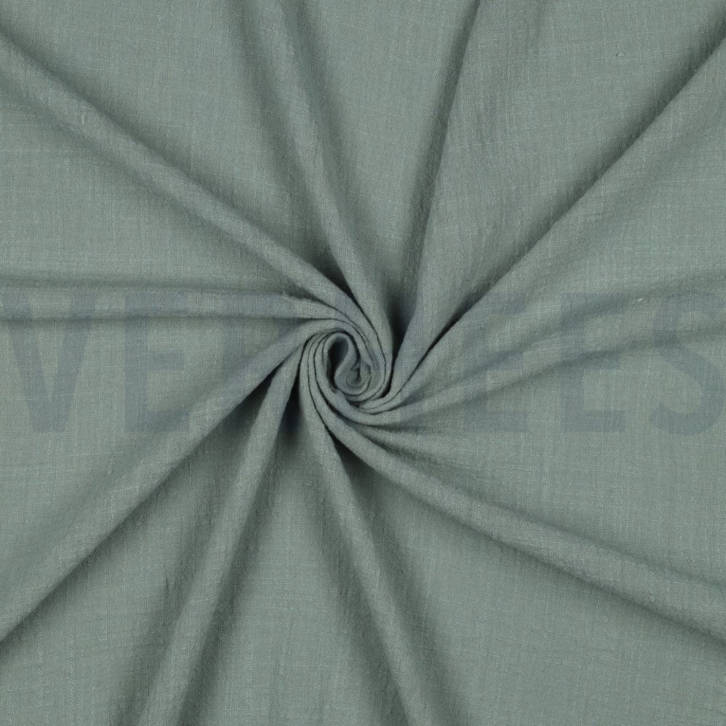 COTTON SLUB WASHED OLD GREEN #3