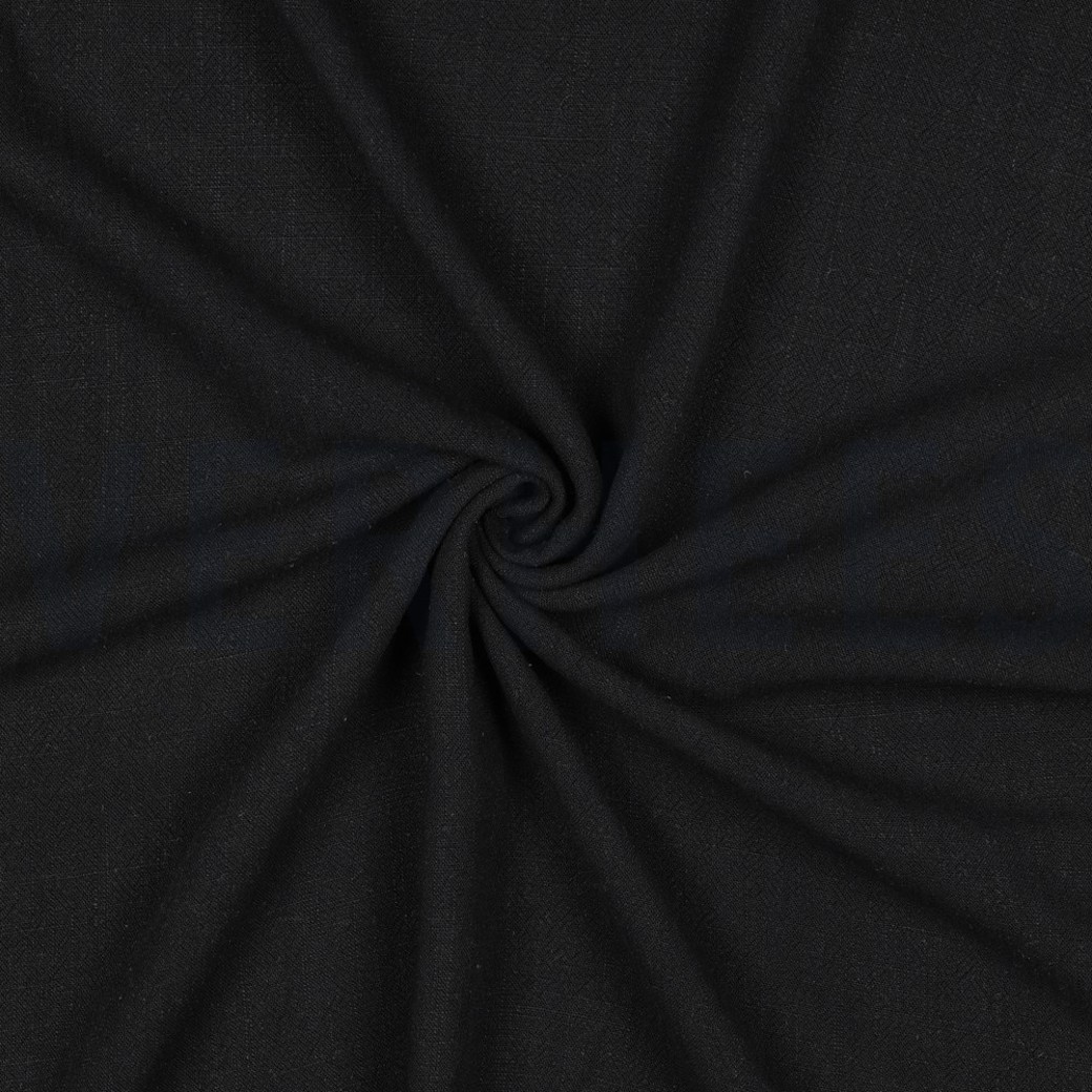 LINEN VISCOSE WASHED BLACK #3
