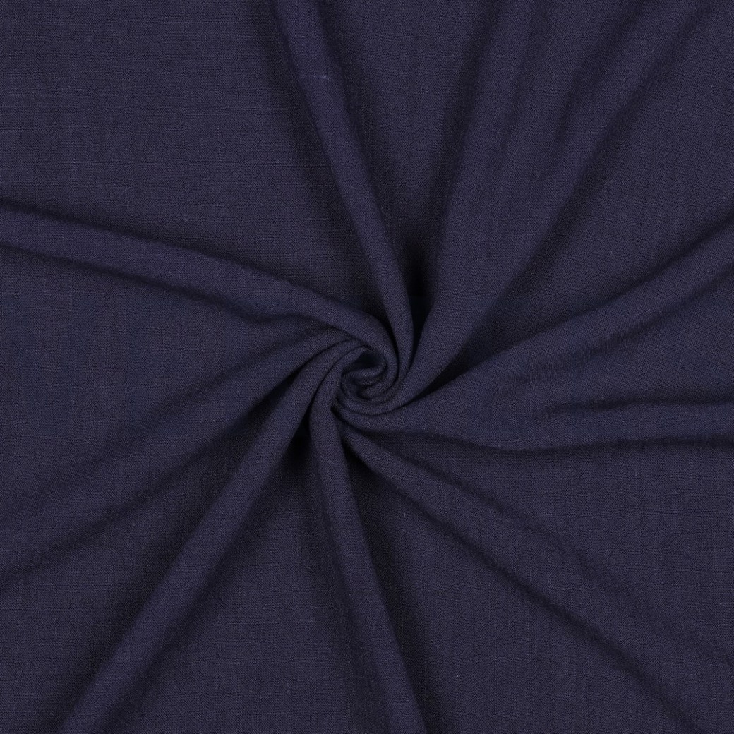 LINEN VISCOSE WASHED NAVY #3