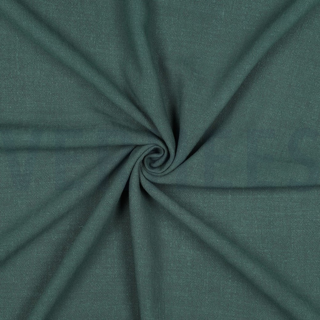 LINEN VISCOSE WASHED DARK GREEN #3