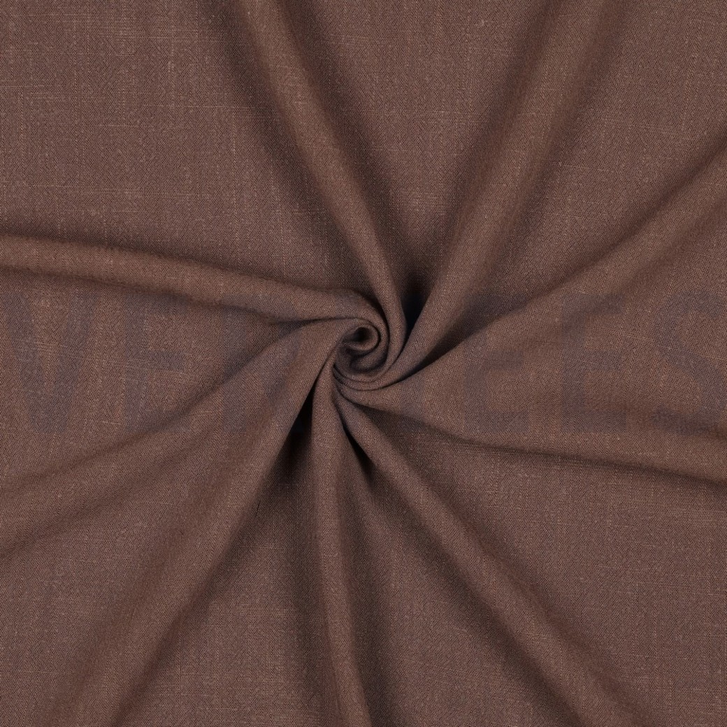LINEN VISCOSE WASHED BROWN #3