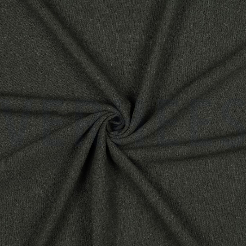 LINEN VISCOSE WASHED ARMY GREEN #3