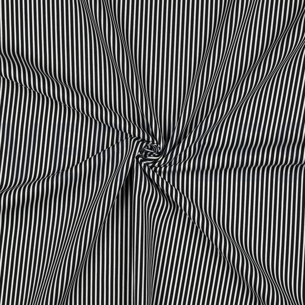 POPLIN STRIPE BLACK #3