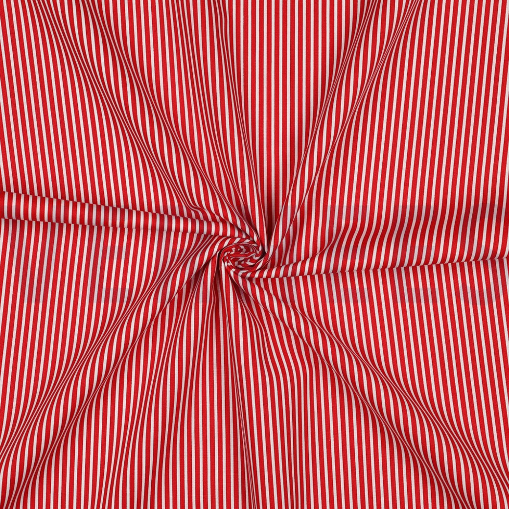 POPLIN STRIPE RED #3