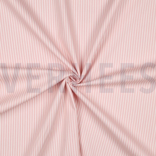 BAUMWOLLE POPELINE STREIFEN ALTROSA #7