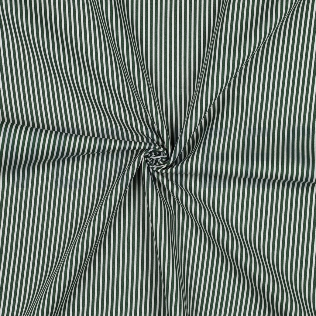 POPLIN STRIPE DARK GREEN #3