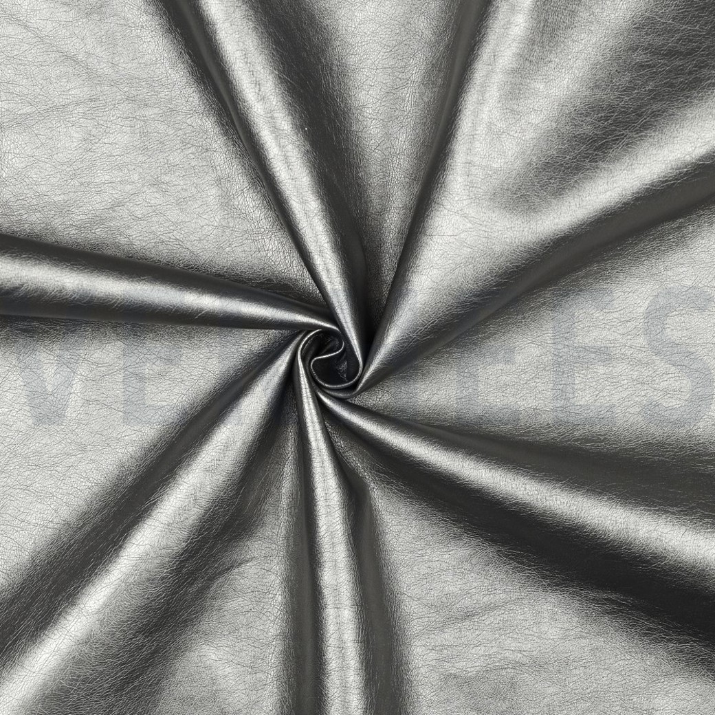 FAUX LEATHER SILVER METALLIC #3