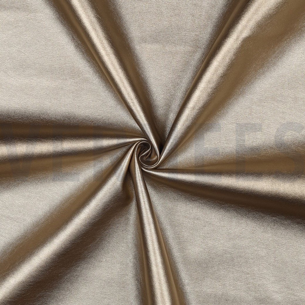 FAUX LEATHER LIGHT GOLD METALLIC #3