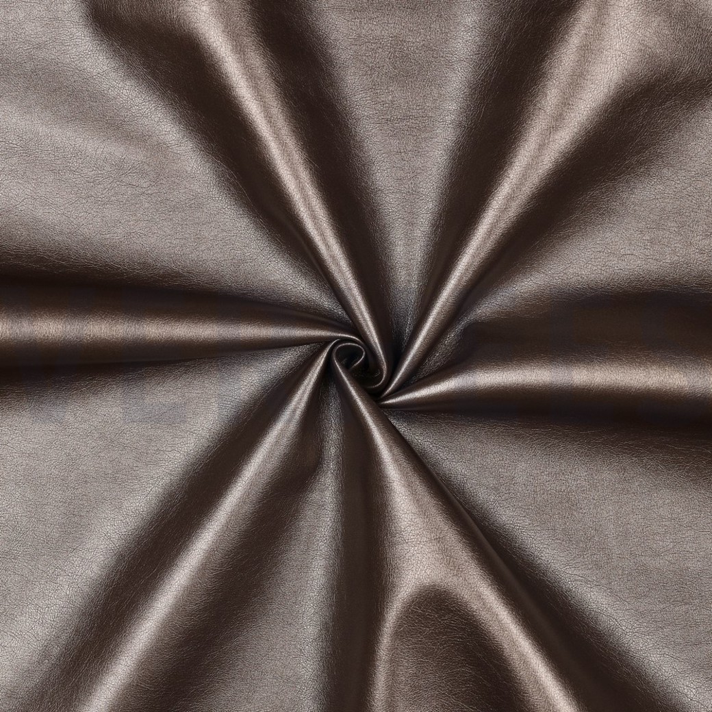 FAUX LEATHER BROWN METALLIC #3