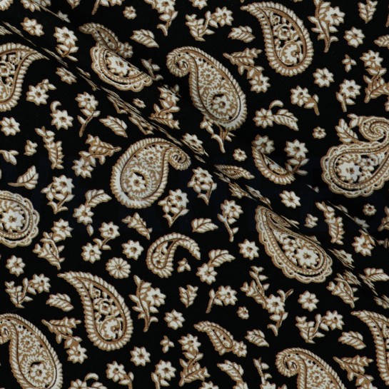 VISKOSE RADIANCE PAISLEY SCHWARZ #7