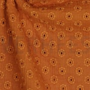 DOUBLE GAUZE EMBROIDERY FLOWERS RUST (thumbnail) #3