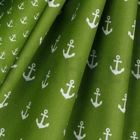 POPLIN ANCHORS GREEN #7