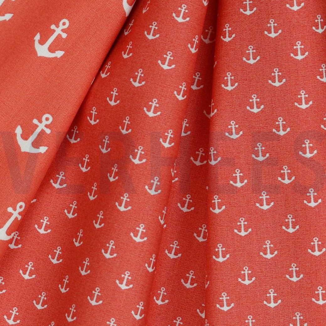 POPLIN ANCHOR CORAL #3