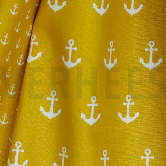 POPELINE DE COTON ANCRE OCRE #7