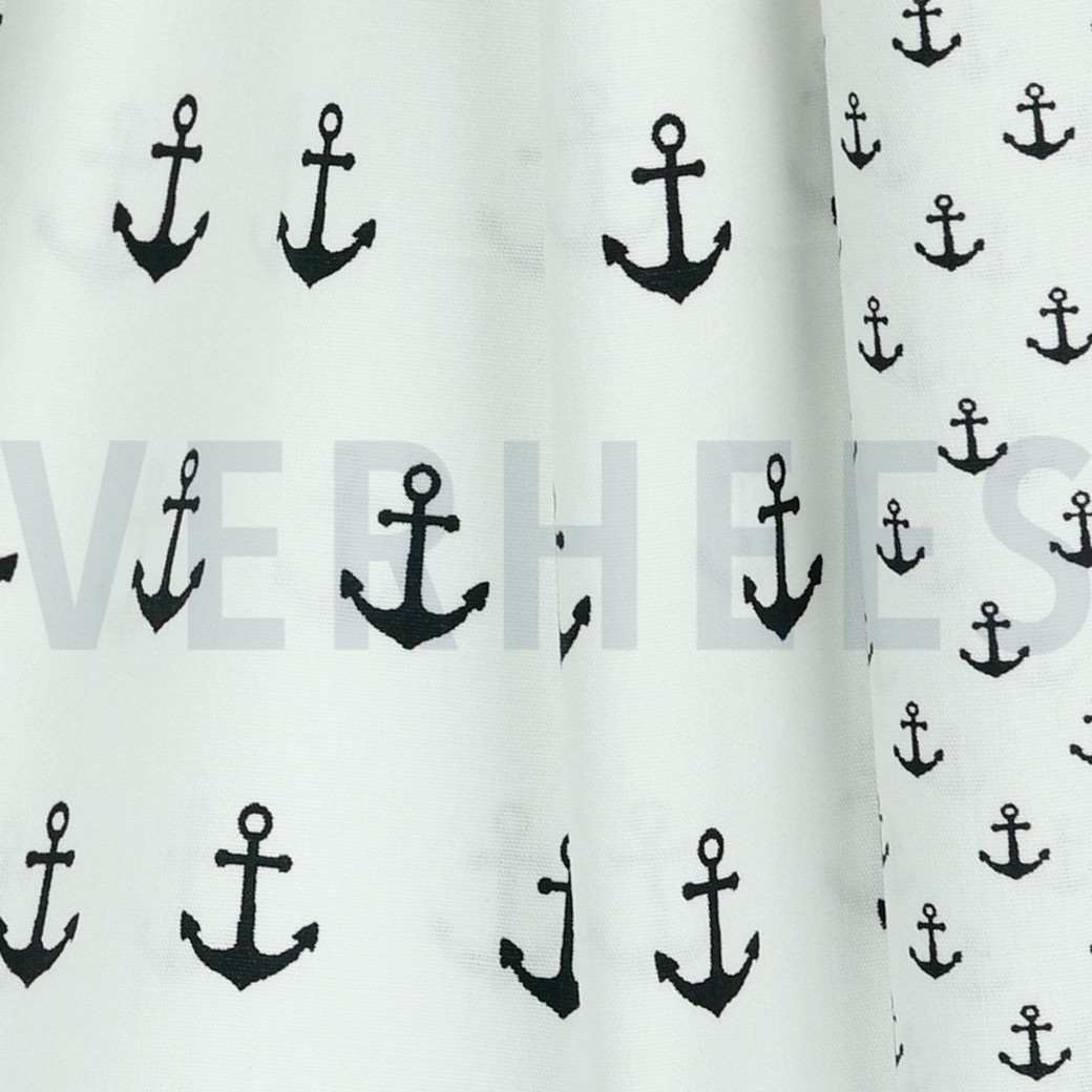 POPLIN ANCHOR WHITE/BLACK #3