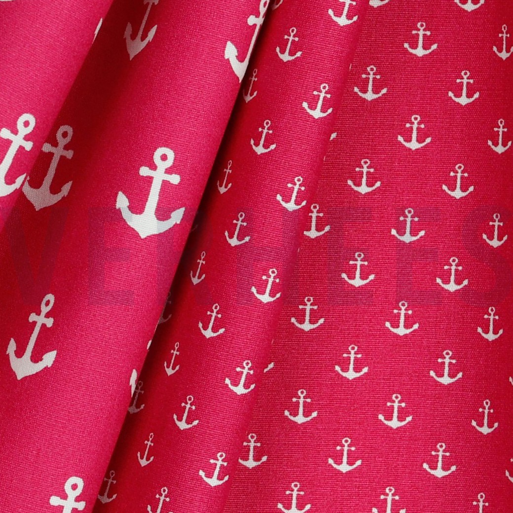 POPLIN PETIT ANCHOR PINK #3