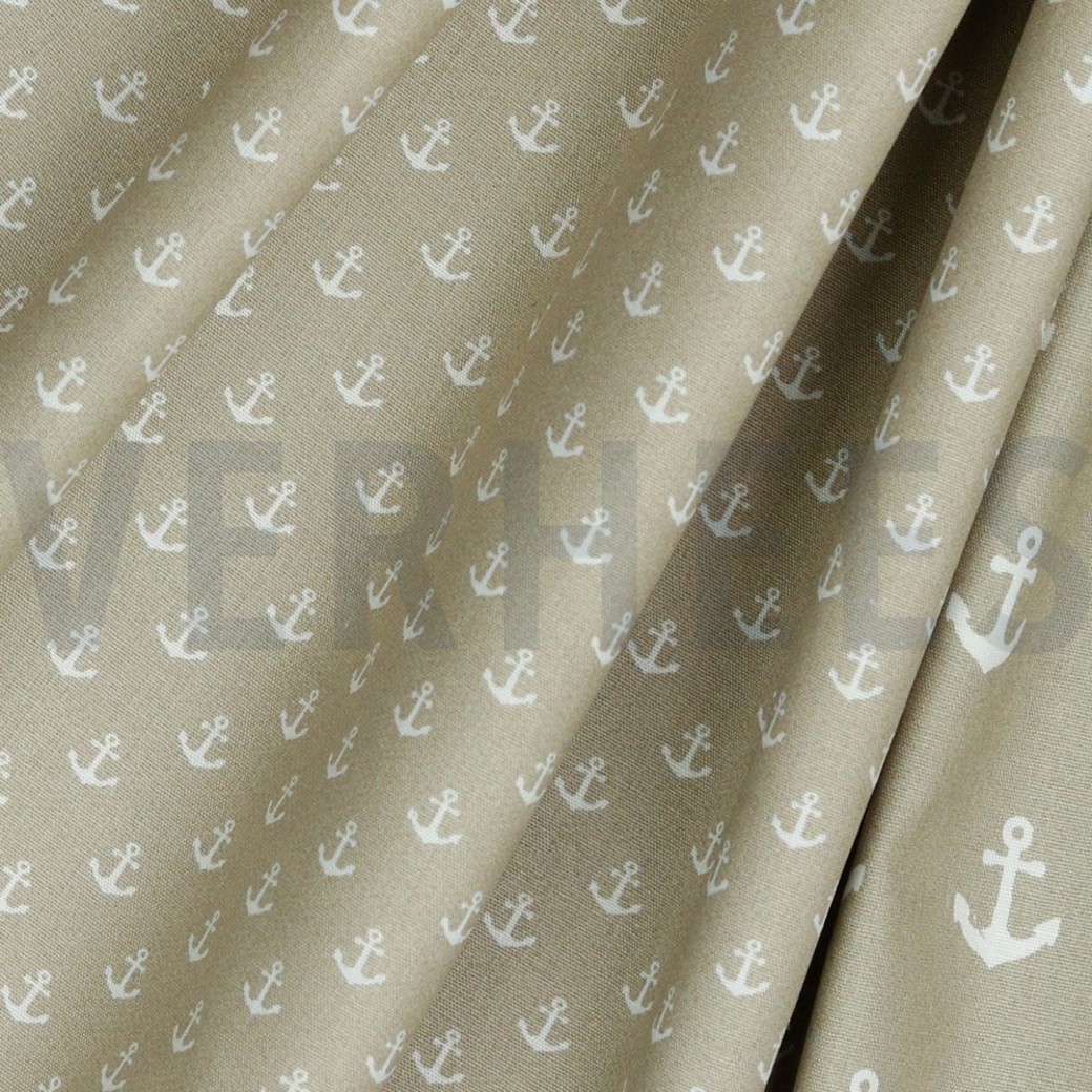 POPLIN PETIT ANCHOR SAND #3
